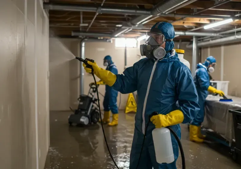 Basement Sanitization and Antimicrobial Treatment process in Blountsville, AL